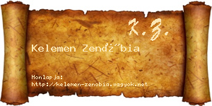 Kelemen Zenóbia névjegykártya
