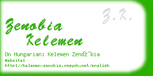 zenobia kelemen business card